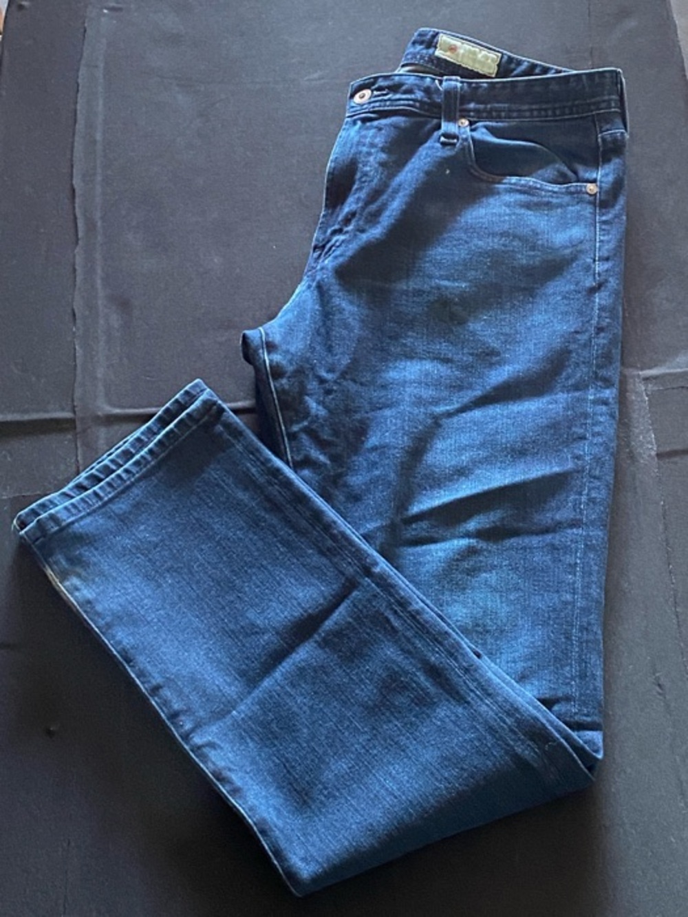 Ag Adriano Goldschmied Slim Straight Jeans in Deep Blue Denim
